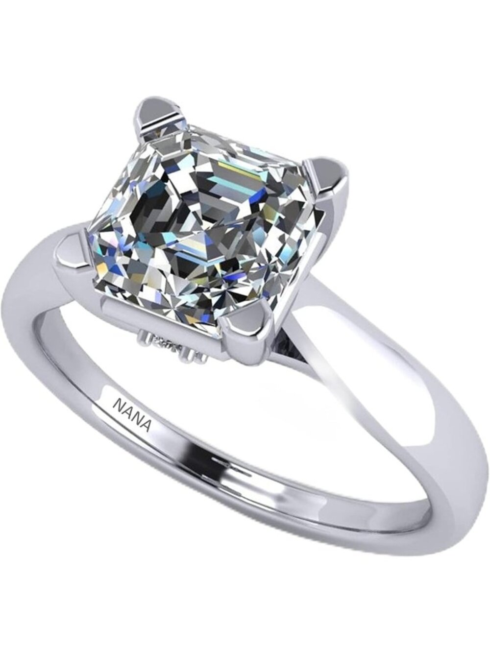 Stunning Simulated Diamond Engagement Ring - Round, Princess, Cushion, Asscher